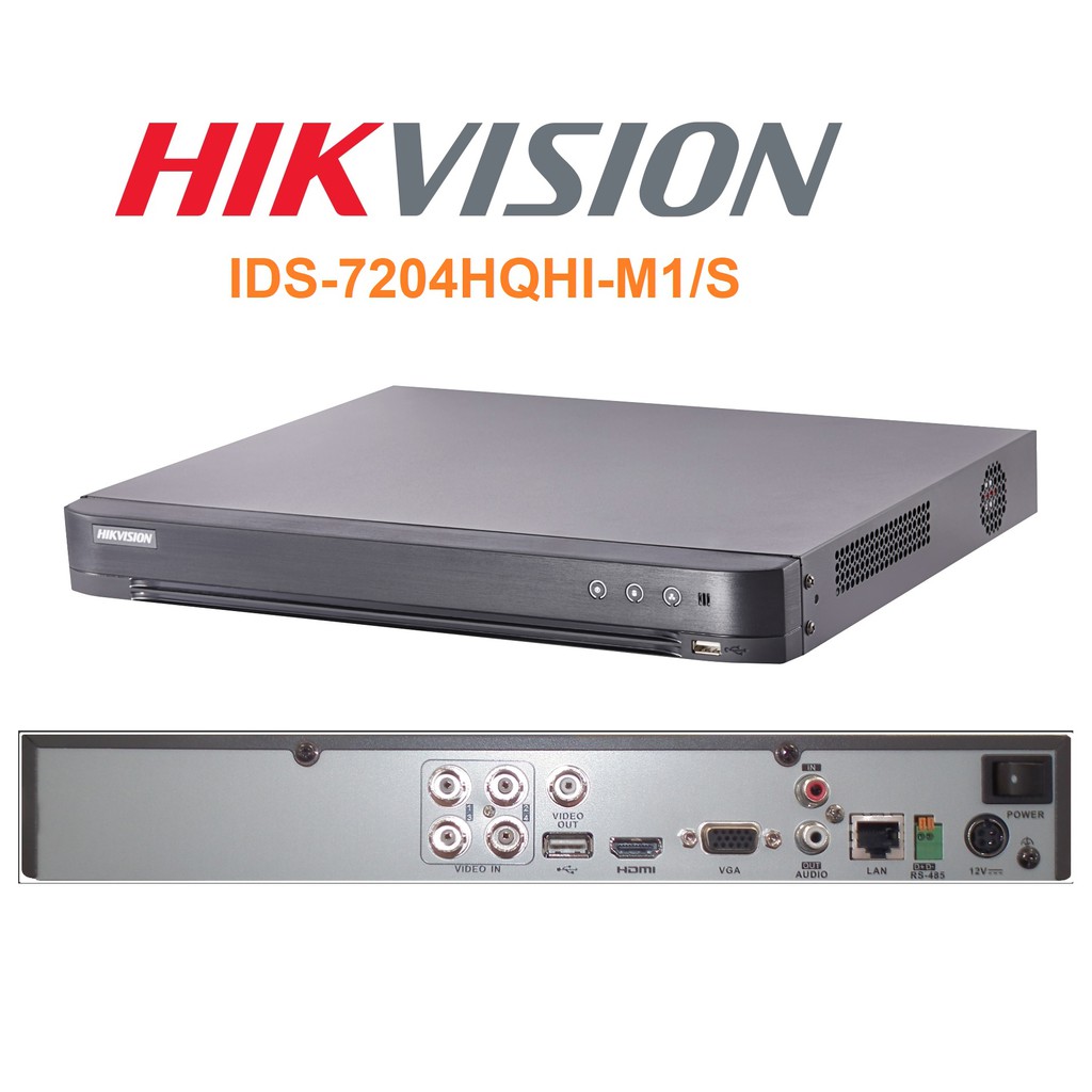 DVR Hikvision 4K de 4 Canales Turbo HD 8MP con tecnología Acusense IDS-7204HUHI-M1/S